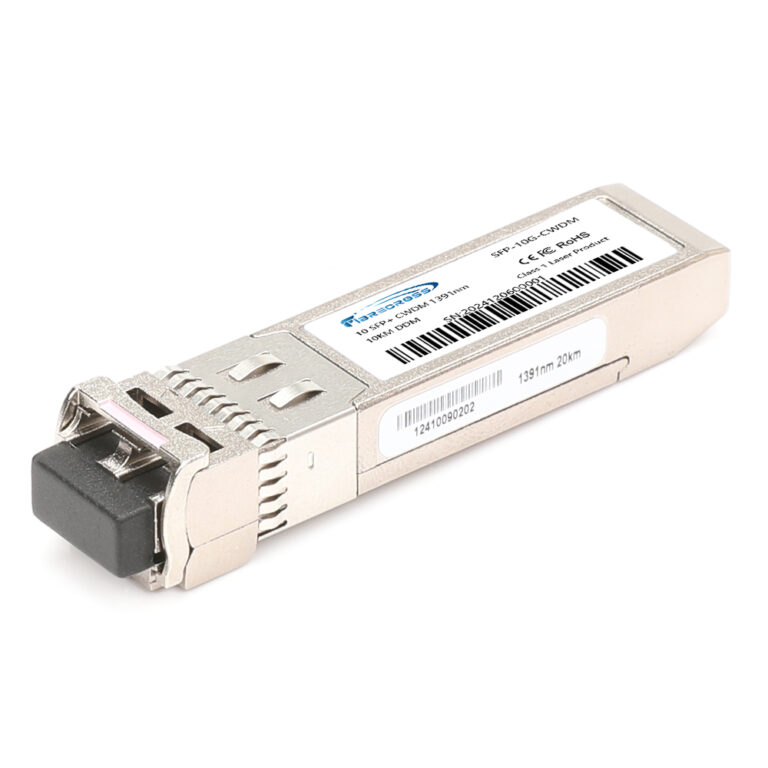 10G SFP+ CWDM optical transceiver module (1270–1610 nm, 20 km SMF) for data center CWDM networks