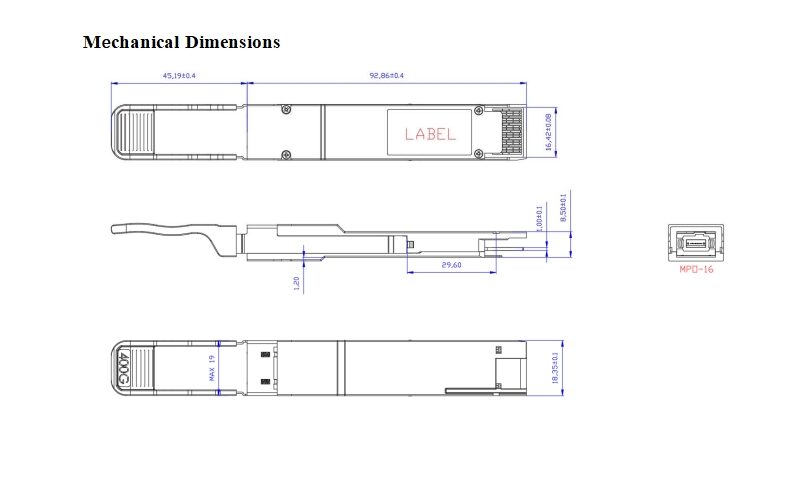 400G QSFP-DD SR4 optical Transceivers